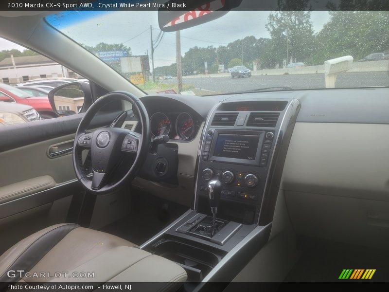 Crystal White Pearl Mica / Black 2010 Mazda CX-9 Sport AWD