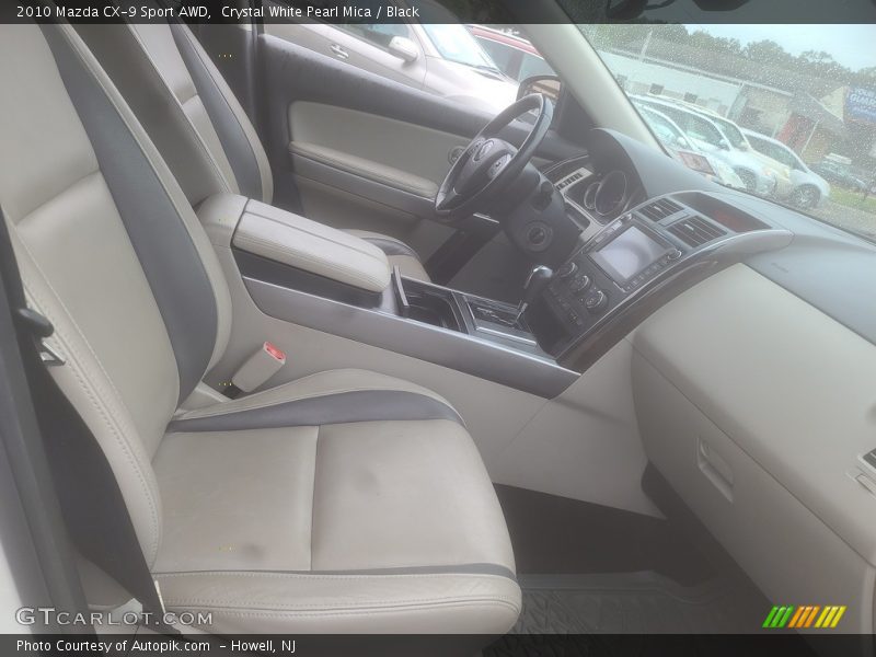 Crystal White Pearl Mica / Black 2010 Mazda CX-9 Sport AWD