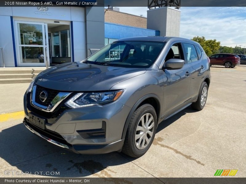 Gun Metallic / Charcoal 2018 Nissan Rogue S AWD