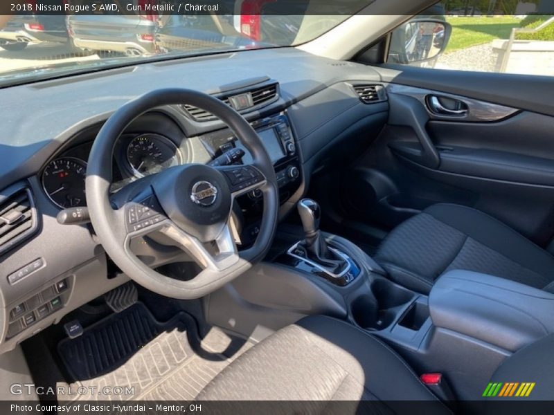 Gun Metallic / Charcoal 2018 Nissan Rogue S AWD