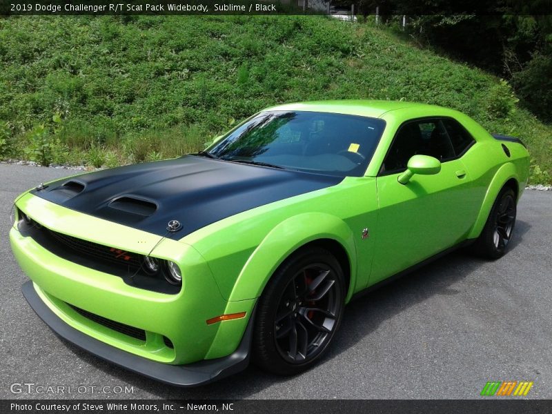 Sublime / Black 2019 Dodge Challenger R/T Scat Pack Widebody