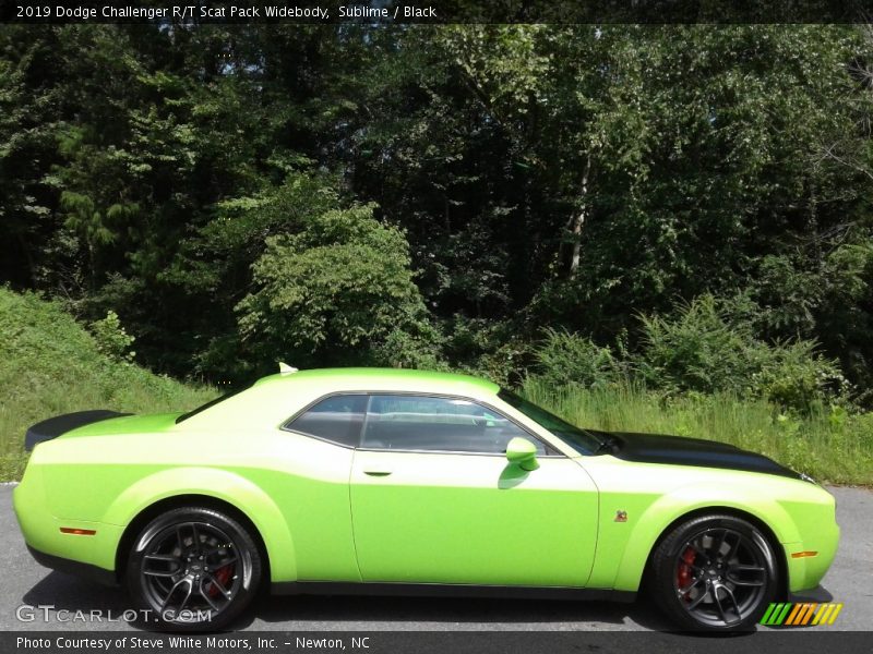 Sublime / Black 2019 Dodge Challenger R/T Scat Pack Widebody