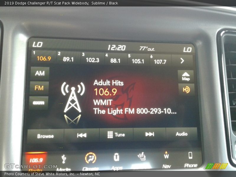 Sublime / Black 2019 Dodge Challenger R/T Scat Pack Widebody