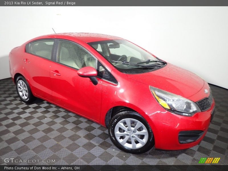 Signal Red / Beige 2013 Kia Rio LX Sedan