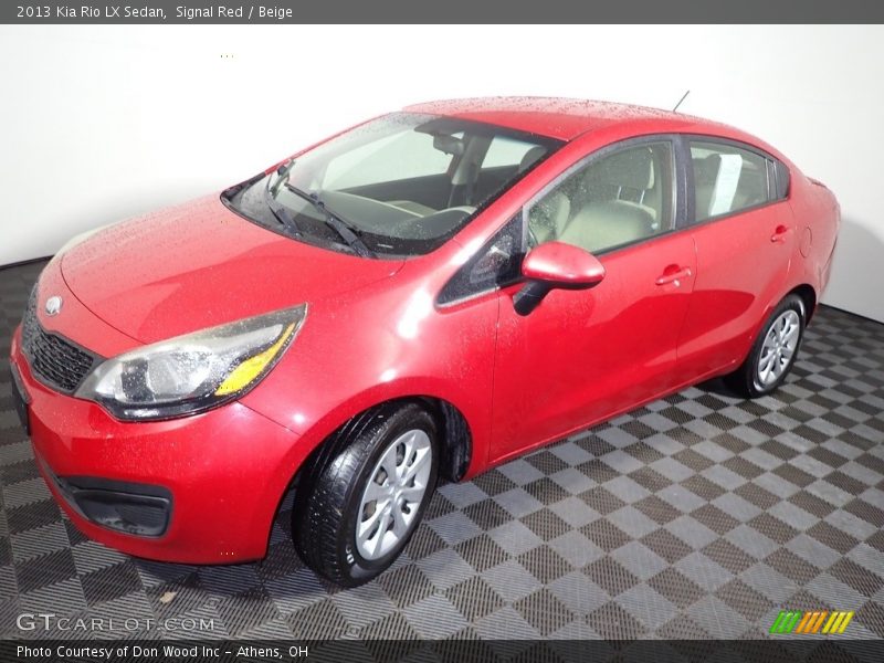 Signal Red / Beige 2013 Kia Rio LX Sedan