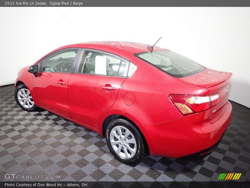 Signal Red / Beige 2013 Kia Rio LX Sedan