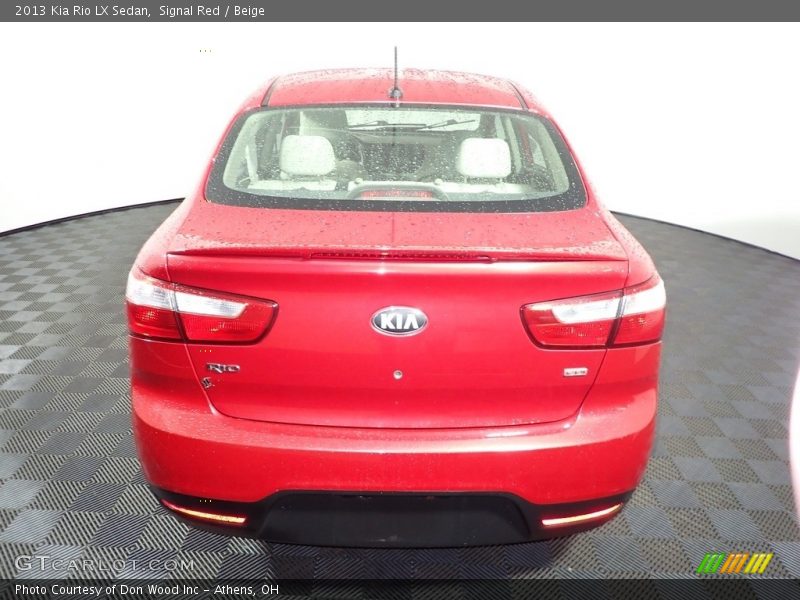 Signal Red / Beige 2013 Kia Rio LX Sedan
