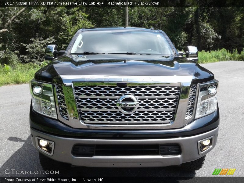 Magnetic Black / Black/Brown 2017 Nissan TITAN XD Platinum Reserve Crew Cab 4x4