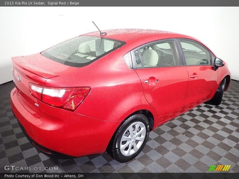 Signal Red / Beige 2013 Kia Rio LX Sedan