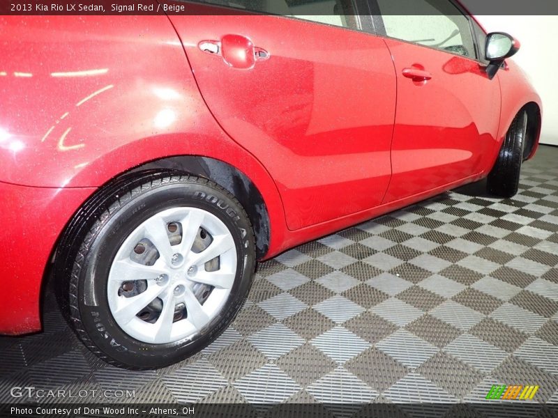 Signal Red / Beige 2013 Kia Rio LX Sedan