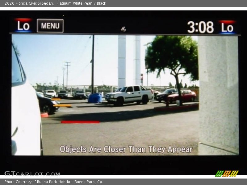 Platinum White Pearl / Black 2020 Honda Civic Si Sedan
