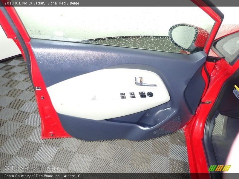 Signal Red / Beige 2013 Kia Rio LX Sedan