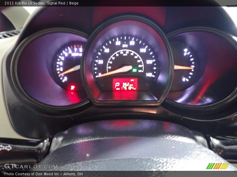 Signal Red / Beige 2013 Kia Rio LX Sedan