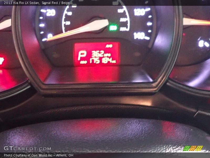 Signal Red / Beige 2013 Kia Rio LX Sedan