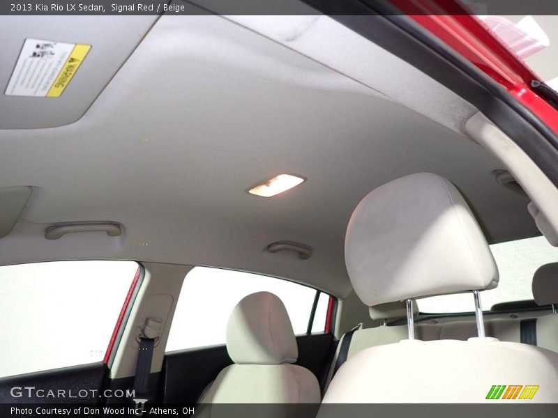 Signal Red / Beige 2013 Kia Rio LX Sedan
