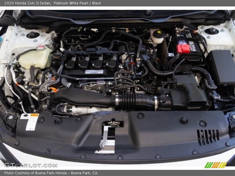 Platinum White Pearl / Black 2020 Honda Civic Si Sedan