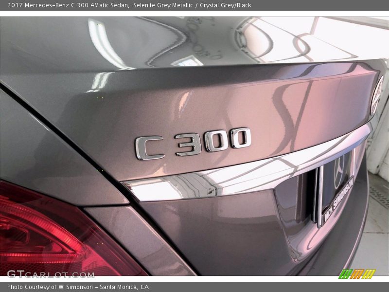 Selenite Grey Metallic / Crystal Grey/Black 2017 Mercedes-Benz C 300 4Matic Sedan