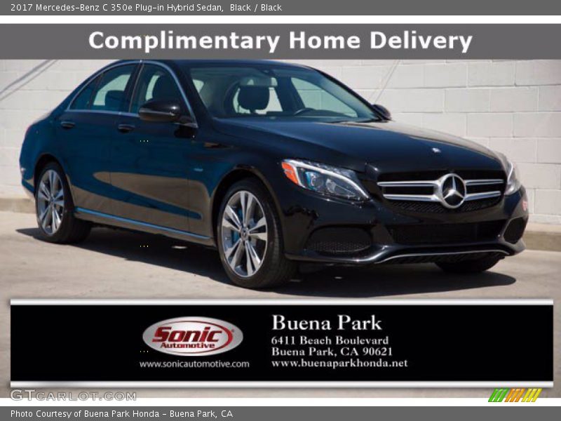Black / Black 2017 Mercedes-Benz C 350e Plug-in Hybrid Sedan