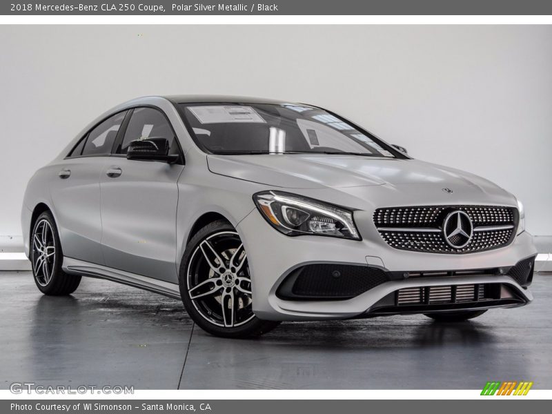 Polar Silver Metallic / Black 2018 Mercedes-Benz CLA 250 Coupe