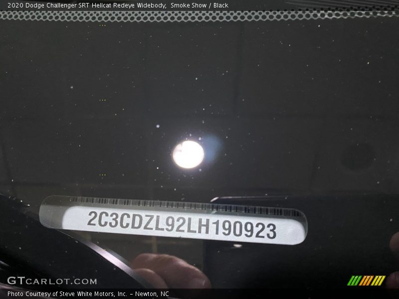 Smoke Show / Black 2020 Dodge Challenger SRT Hellcat Redeye Widebody