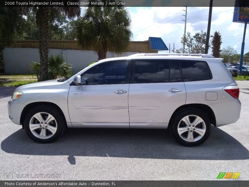 Classic Silver Metallic / Ash Gray 2008 Toyota Highlander Limited