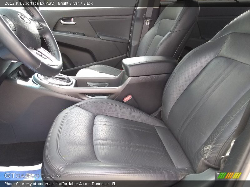 Bright Silver / Black 2013 Kia Sportage EX AWD