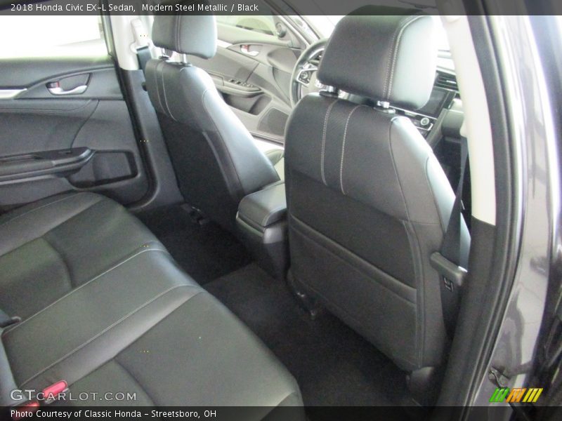 Modern Steel Metallic / Black 2018 Honda Civic EX-L Sedan