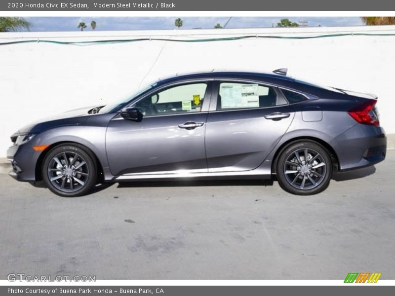 Modern Steel Metallic / Black 2020 Honda Civic EX Sedan