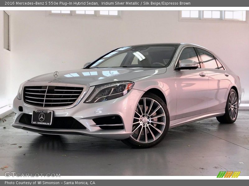 Iridium Silver Metallic / Silk Beige/Espresso Brown 2016 Mercedes-Benz S 550e Plug-In Hybrid Sedan
