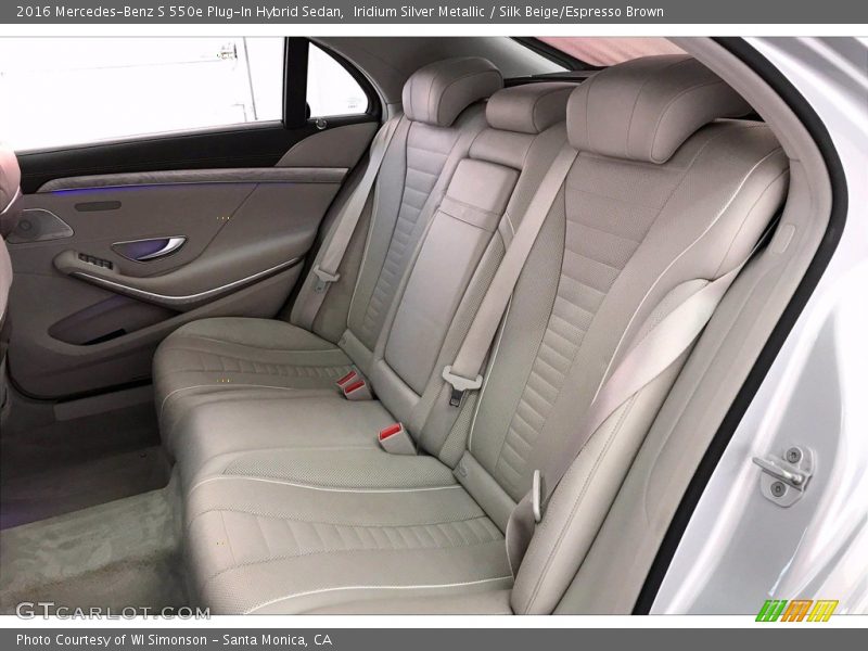 Rear Seat of 2016 S 550e Plug-In Hybrid Sedan