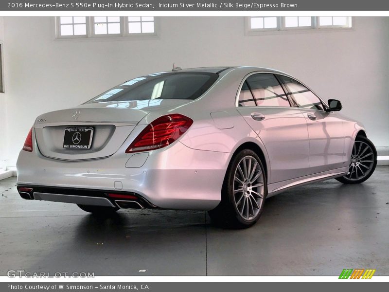 Iridium Silver Metallic / Silk Beige/Espresso Brown 2016 Mercedes-Benz S 550e Plug-In Hybrid Sedan