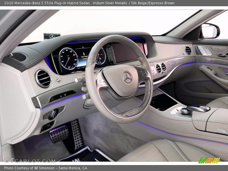 Silk Beige/Espresso Brown Interior - 2016 S 550e Plug-In Hybrid Sedan 