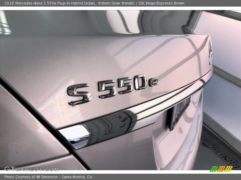 Iridium Silver Metallic / Silk Beige/Espresso Brown 2016 Mercedes-Benz S 550e Plug-In Hybrid Sedan