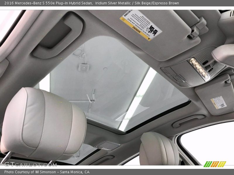 Sunroof of 2016 S 550e Plug-In Hybrid Sedan
