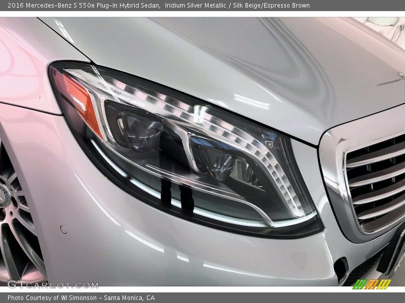 Iridium Silver Metallic / Silk Beige/Espresso Brown 2016 Mercedes-Benz S 550e Plug-In Hybrid Sedan