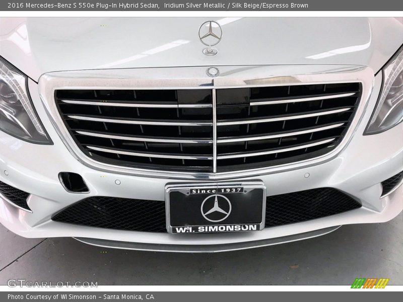 Iridium Silver Metallic / Silk Beige/Espresso Brown 2016 Mercedes-Benz S 550e Plug-In Hybrid Sedan