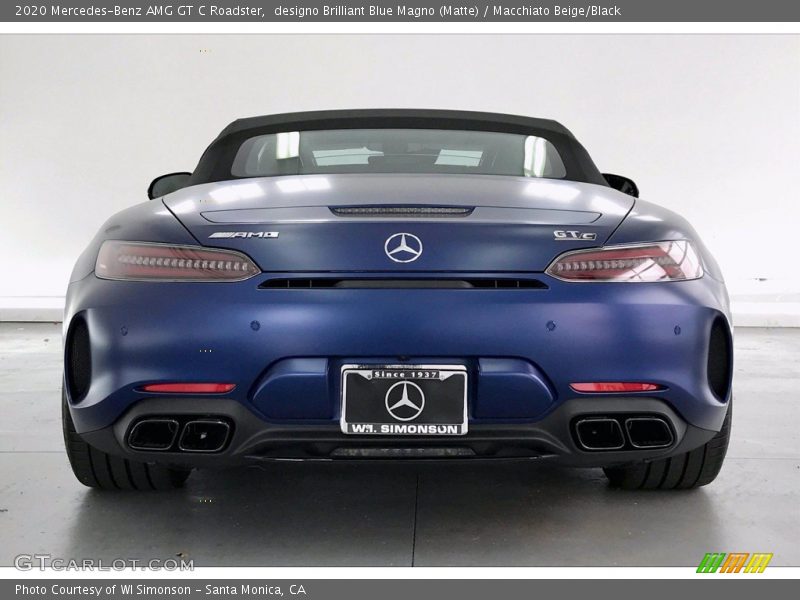 designo Brilliant Blue Magno (Matte) / Macchiato Beige/Black 2020 Mercedes-Benz AMG GT C Roadster