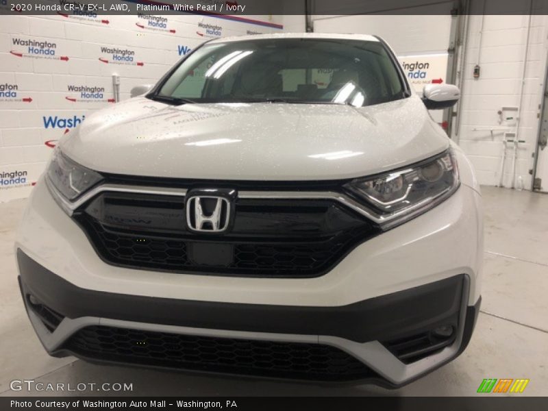 Platinum White Pearl / Ivory 2020 Honda CR-V EX-L AWD