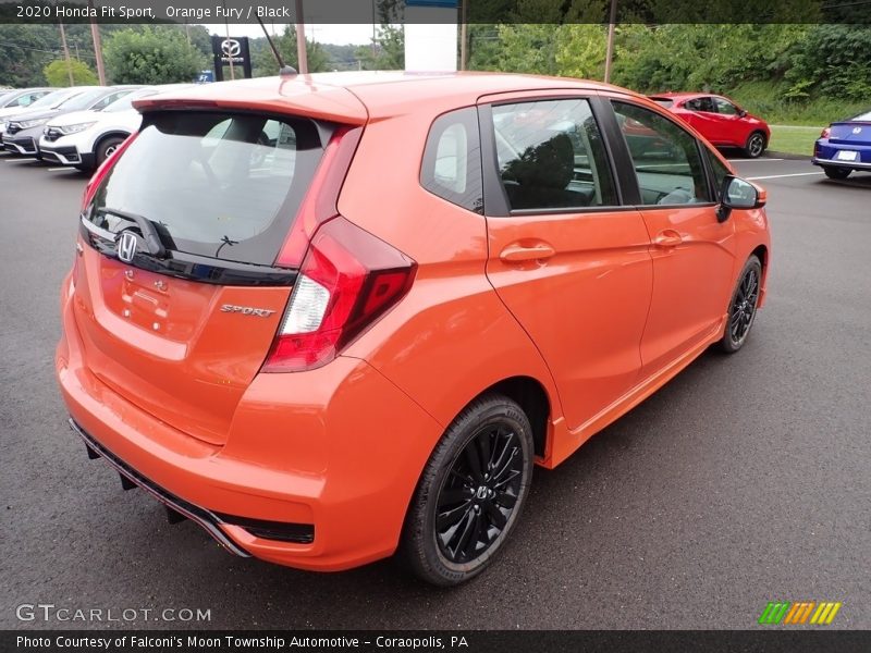 Orange Fury / Black 2020 Honda Fit Sport