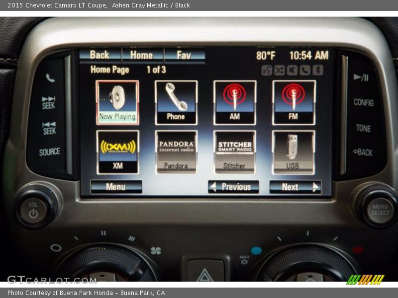 Ashen Gray Metallic / Black 2015 Chevrolet Camaro LT Coupe