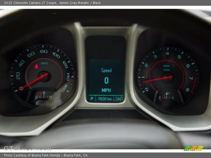 Ashen Gray Metallic / Black 2015 Chevrolet Camaro LT Coupe