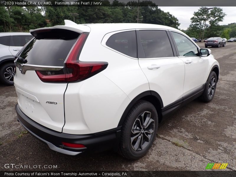 Platinum White Pearl / Ivory 2020 Honda CR-V EX AWD