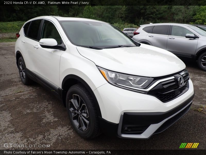 Platinum White Pearl / Ivory 2020 Honda CR-V EX AWD