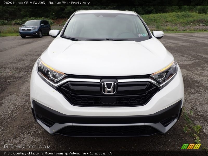 Platinum White Pearl / Ivory 2020 Honda CR-V EX AWD