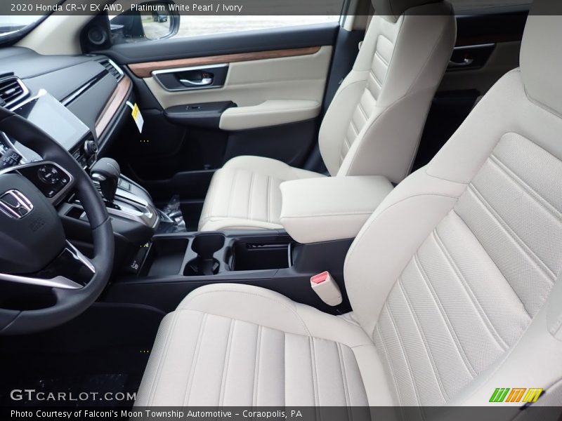 Platinum White Pearl / Ivory 2020 Honda CR-V EX AWD
