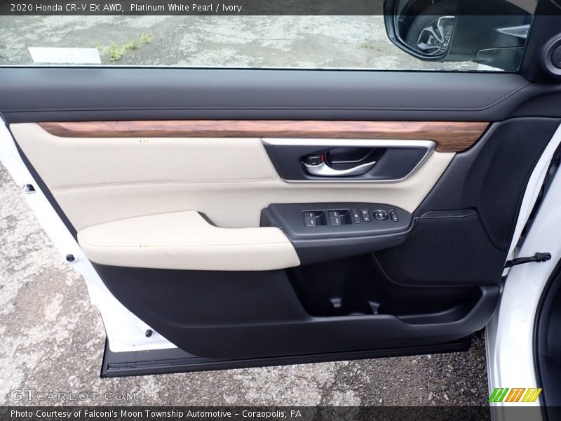 Platinum White Pearl / Ivory 2020 Honda CR-V EX AWD