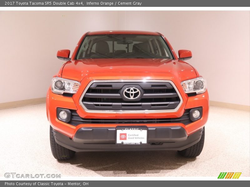 Inferno Orange / Cement Gray 2017 Toyota Tacoma SR5 Double Cab 4x4