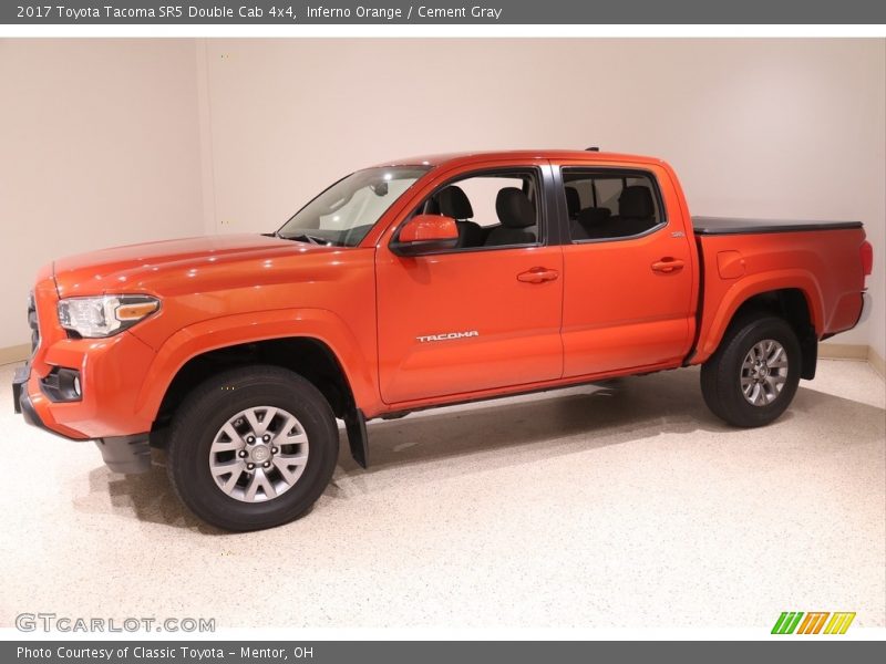 Inferno Orange / Cement Gray 2017 Toyota Tacoma SR5 Double Cab 4x4