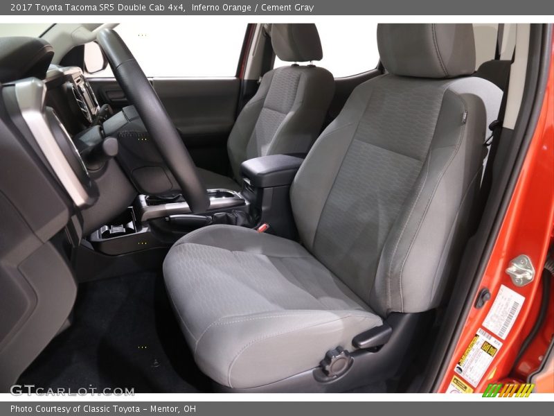  2017 Tacoma SR5 Double Cab 4x4 Cement Gray Interior