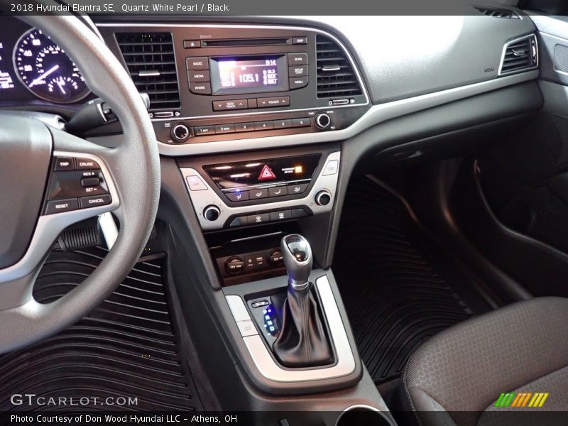 Quartz White Pearl / Black 2018 Hyundai Elantra SE